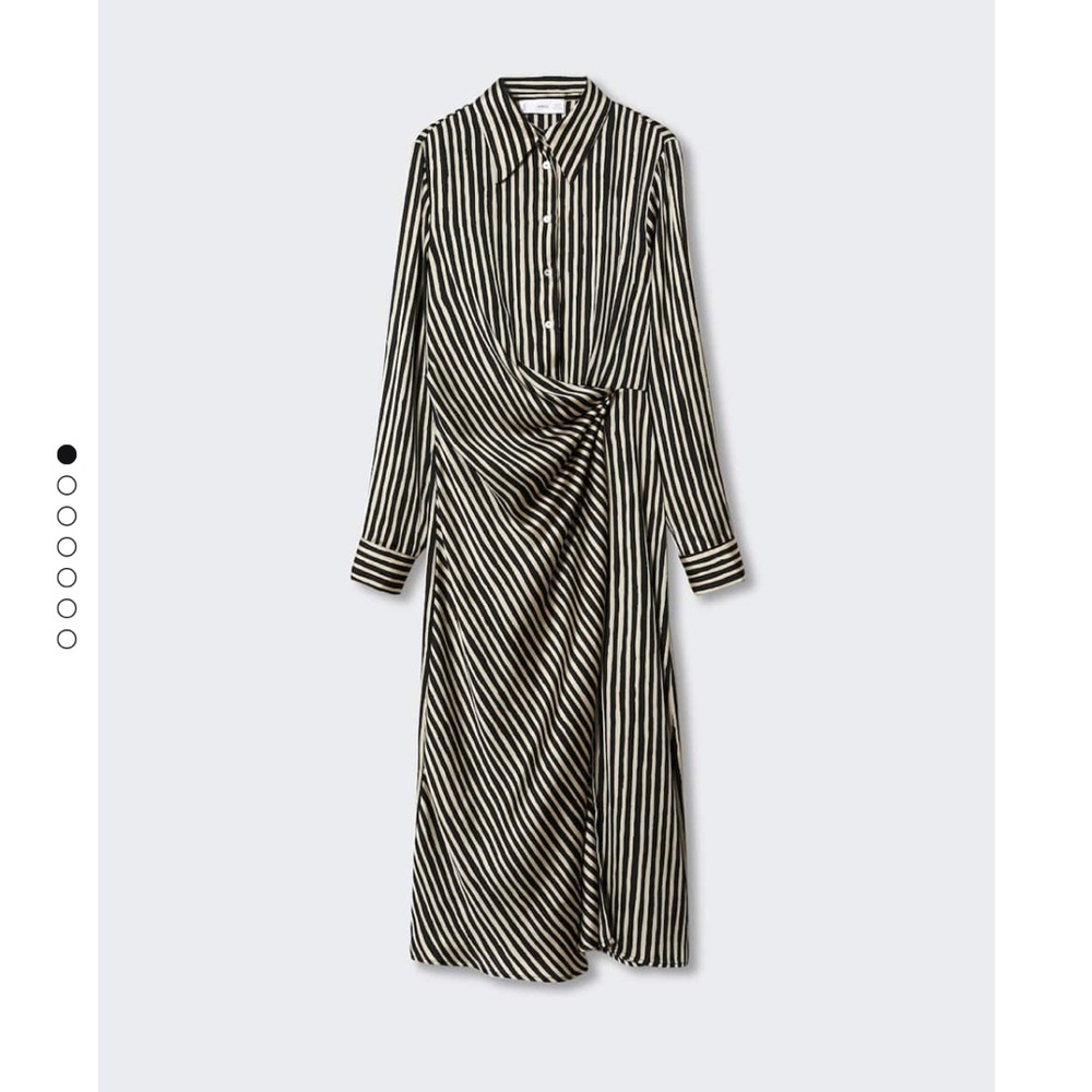 MANGO striped satin dress in size 6
